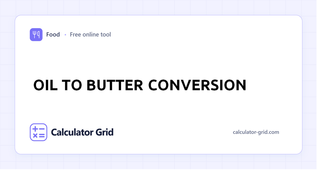 Oil to Butter Conversion