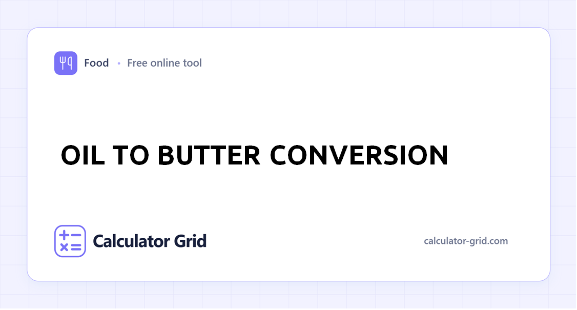 Oil to Butter Conversion