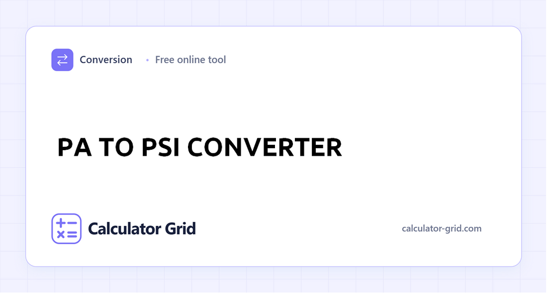 Pa to psi Converter