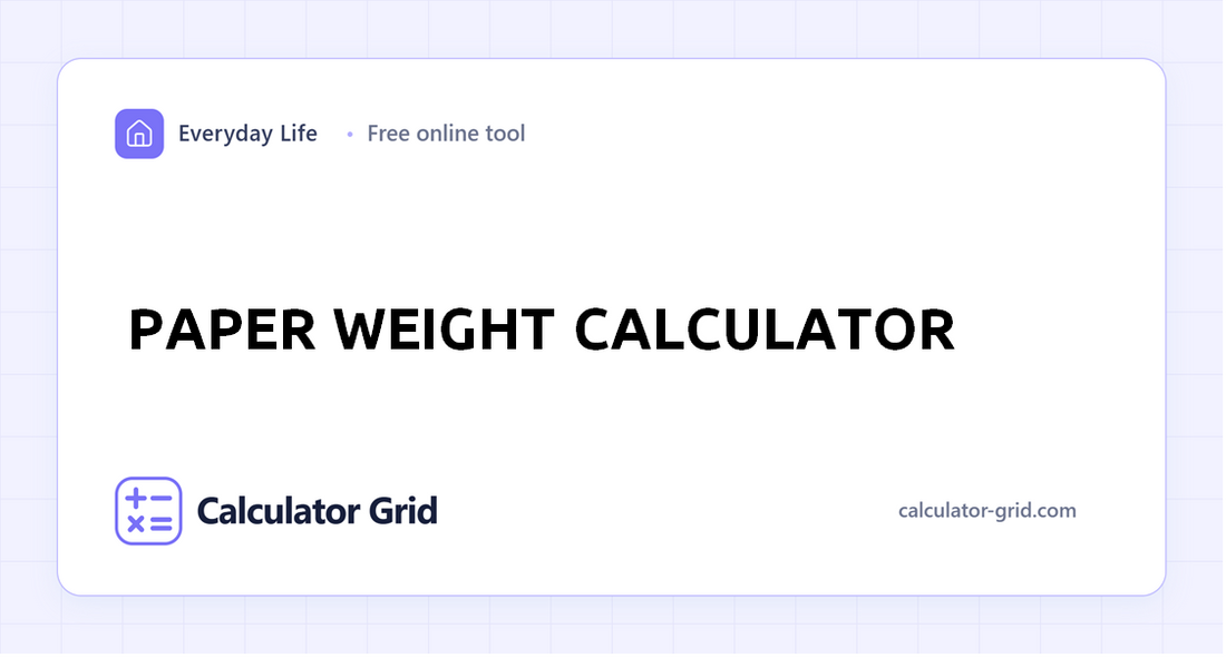 Paper Weight Calculator