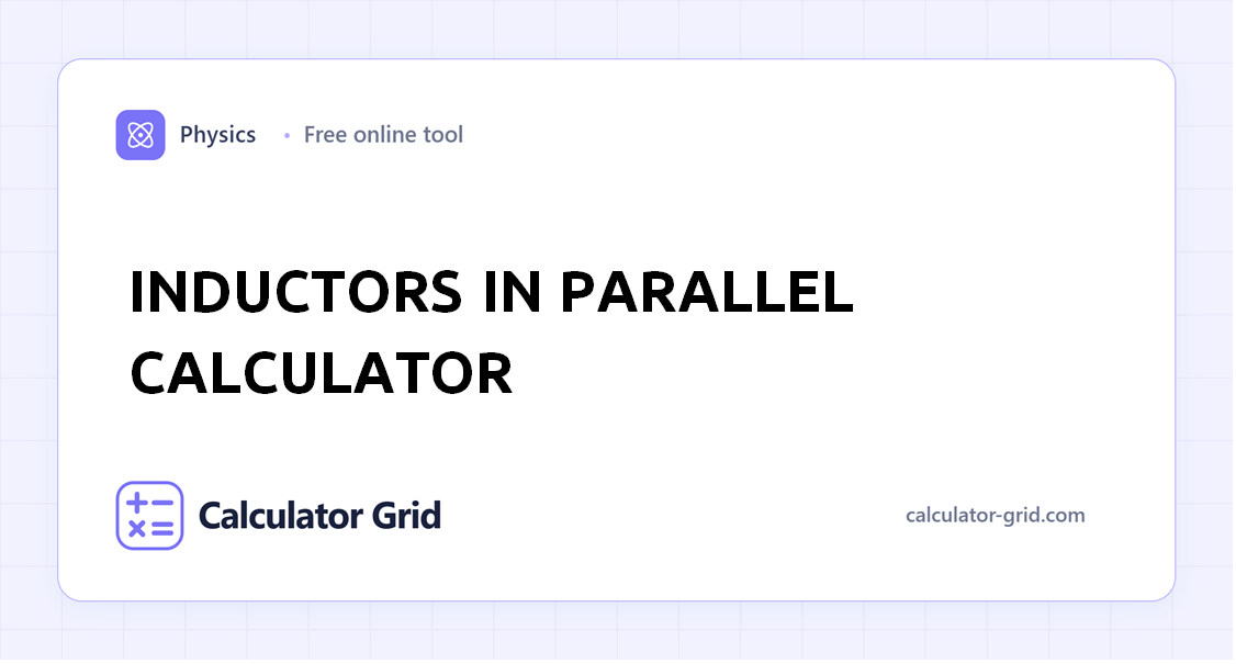 Inductors in Parallel Calculator