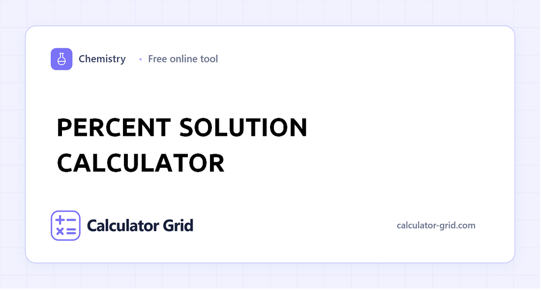 Percent Solution Calculator