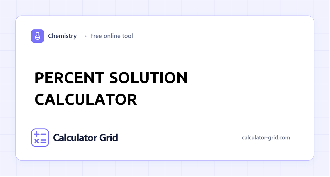 Percent Solution Calculator