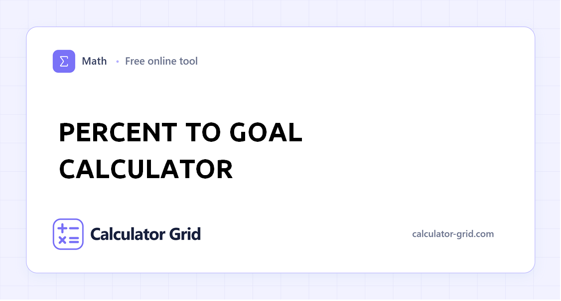 Percent to Goal Calculator