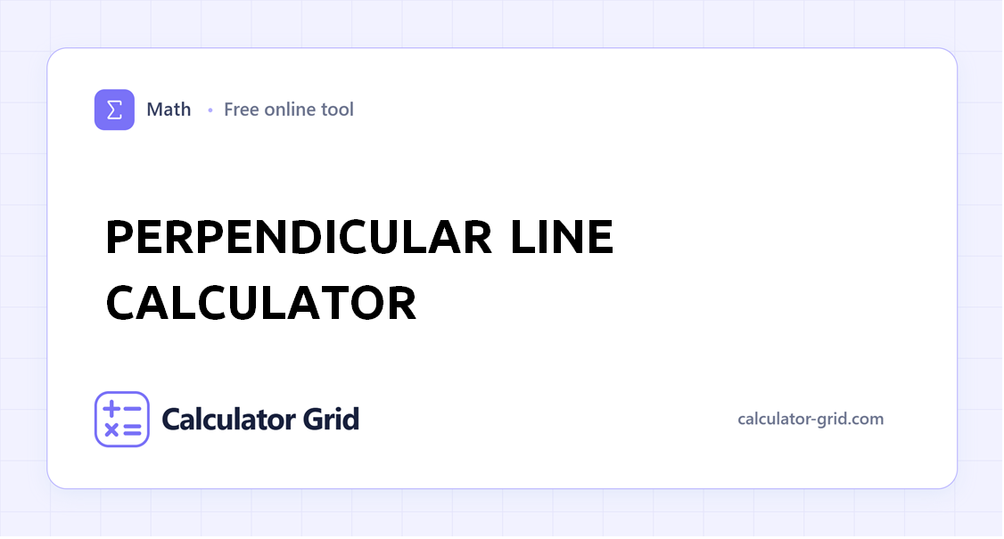 Perpendicular Line Calculator