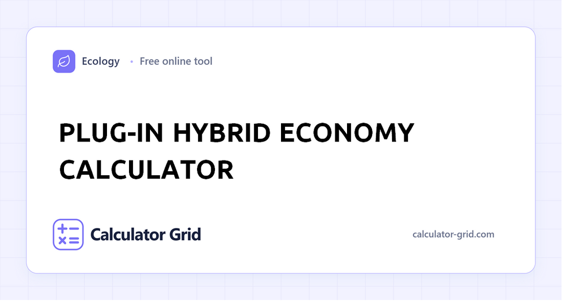 Plug-in Hybrid Economy Calculator