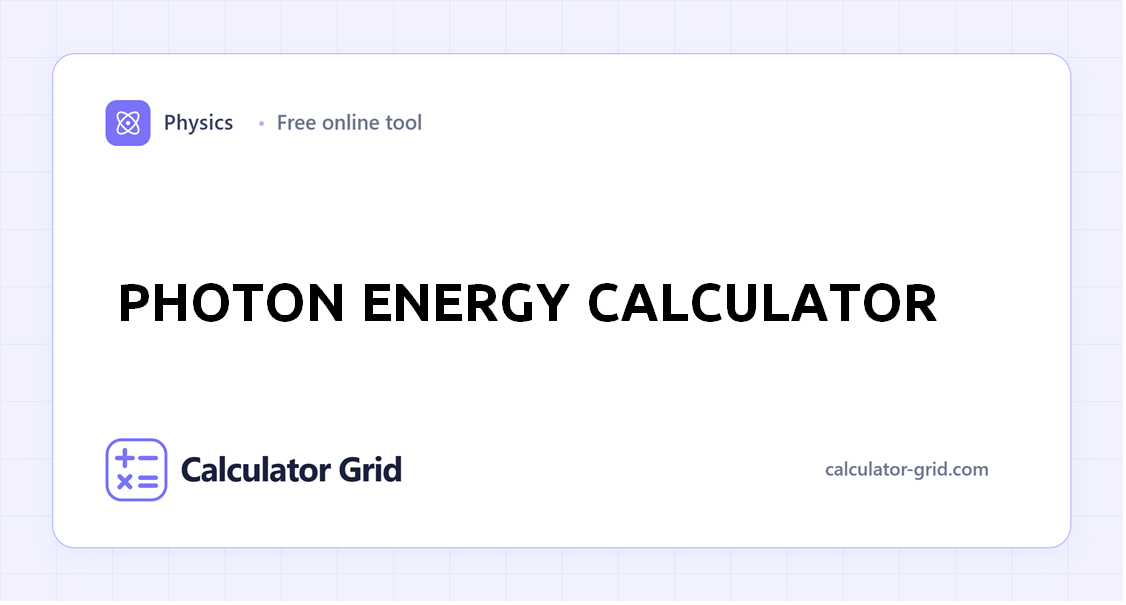 Photon Energy Calculator