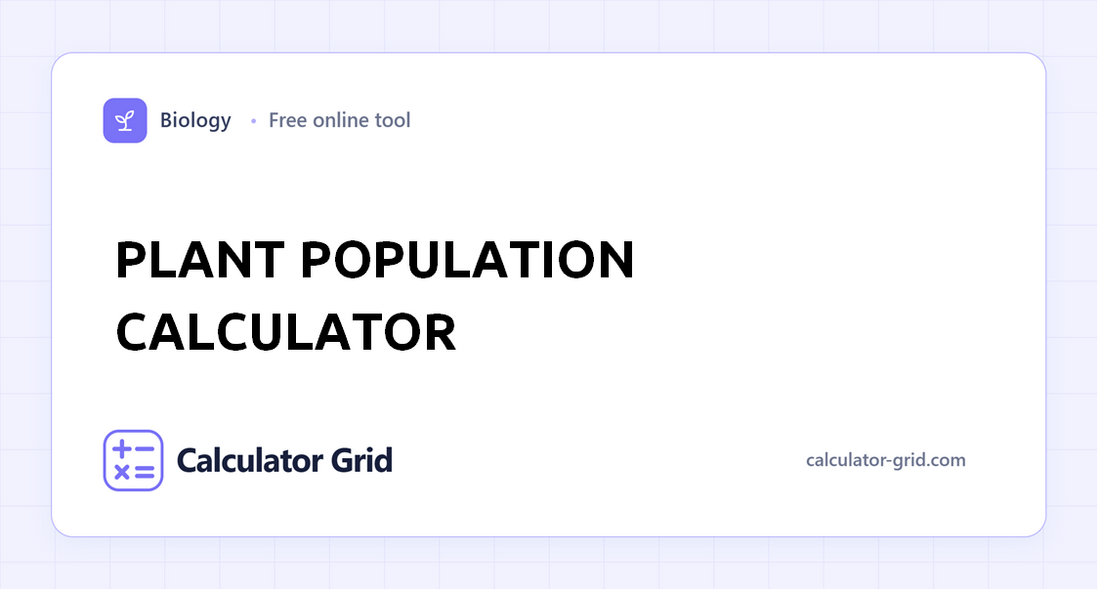 Plant Population Calculator