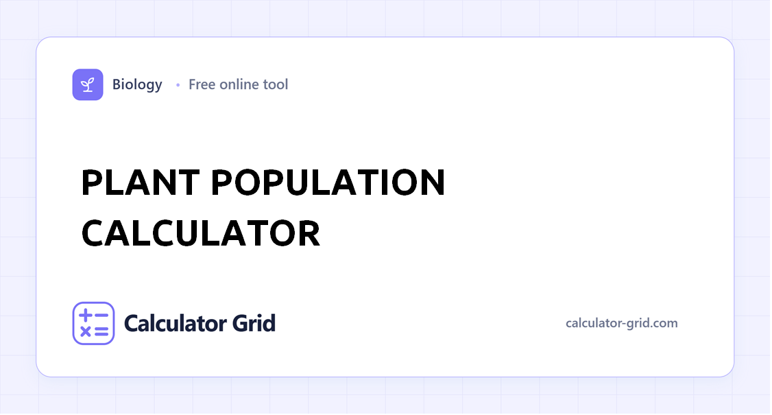 Plant Population Calculator