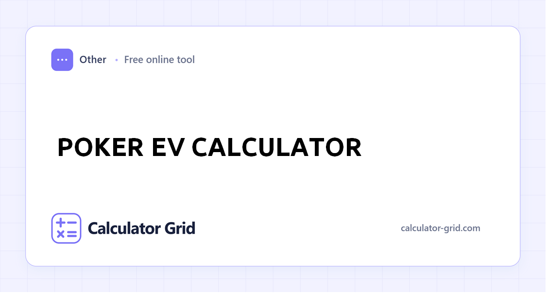 Poker EV Calculator