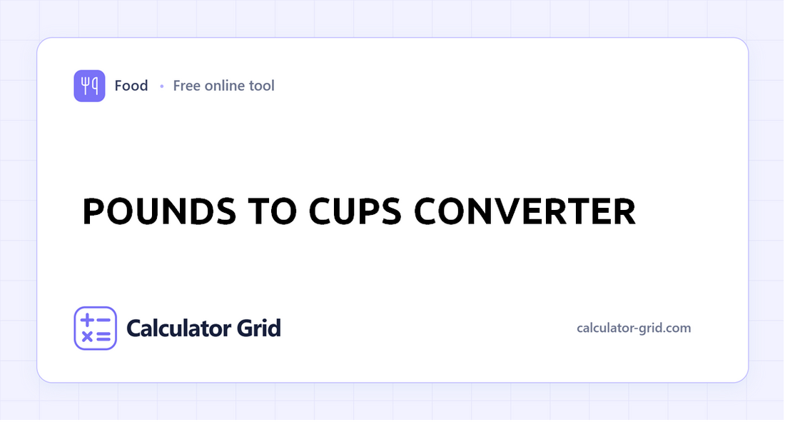 Pounds to Cups Converter