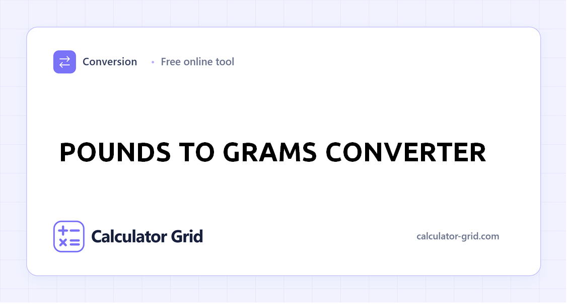 Pounds to Grams Converter