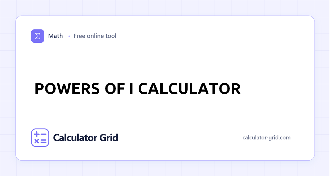 Powers of i Calculator