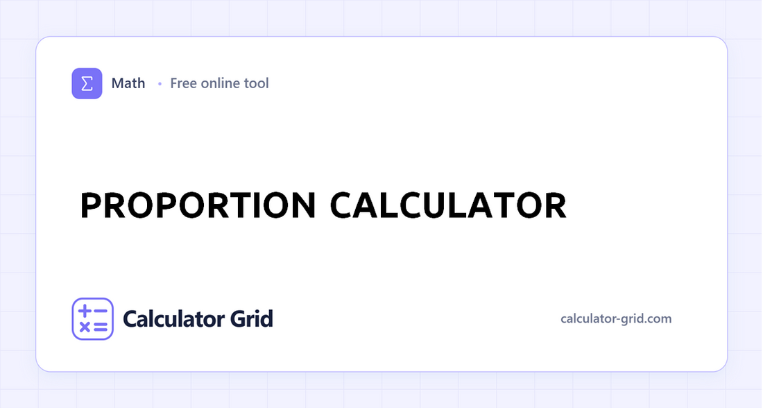 Proportion Calculator