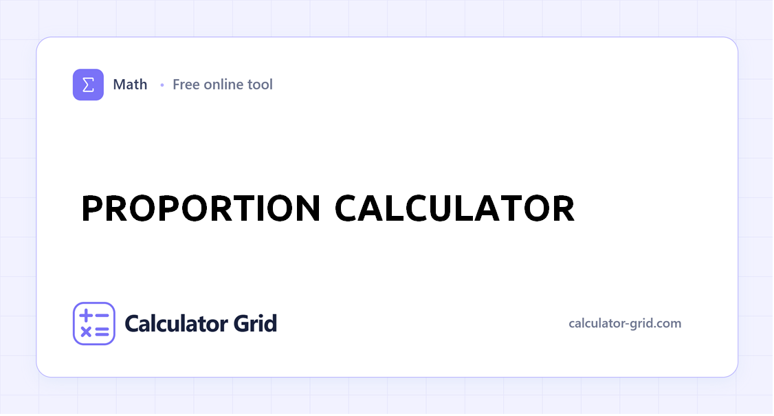 Proportion Calculator