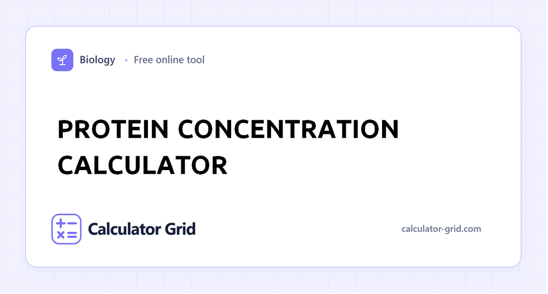 Protein Concentration Calculator