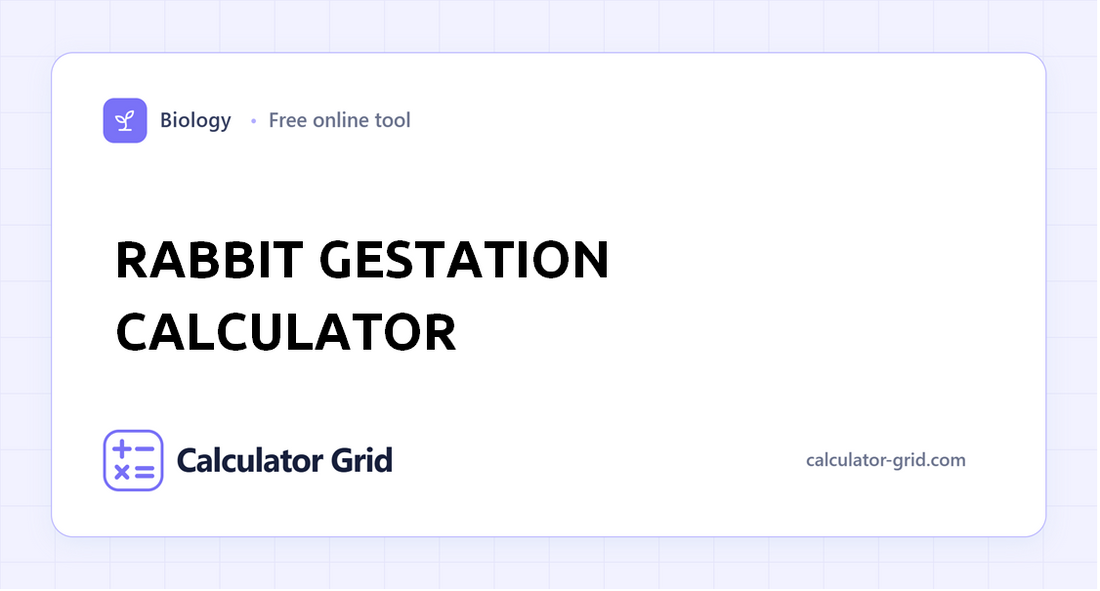 Rabbit Gestation Calculator