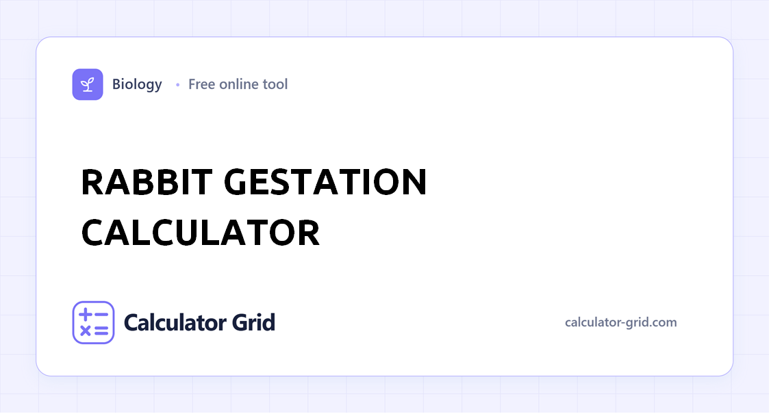 Rabbit Gestation Calculator