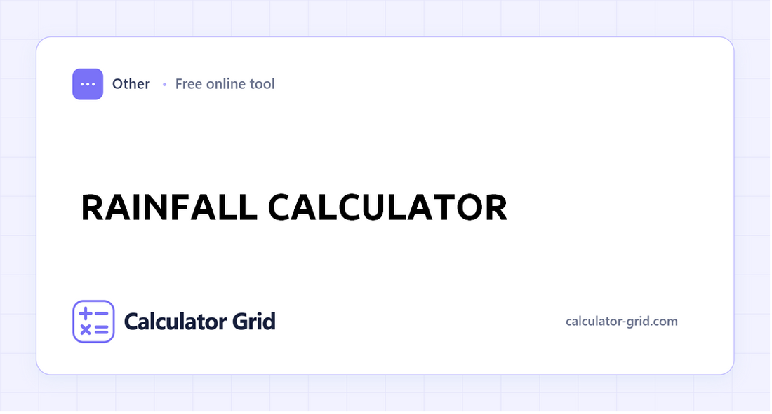 Rainfall Calculator