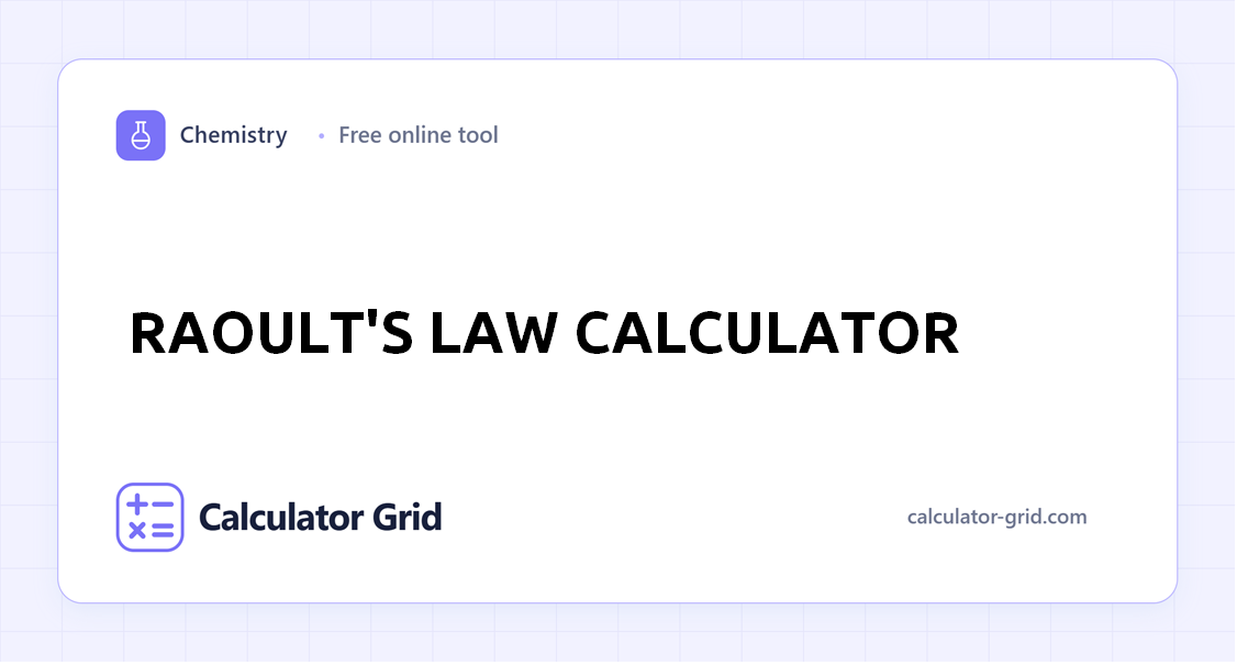 Raoult's Law Calculator