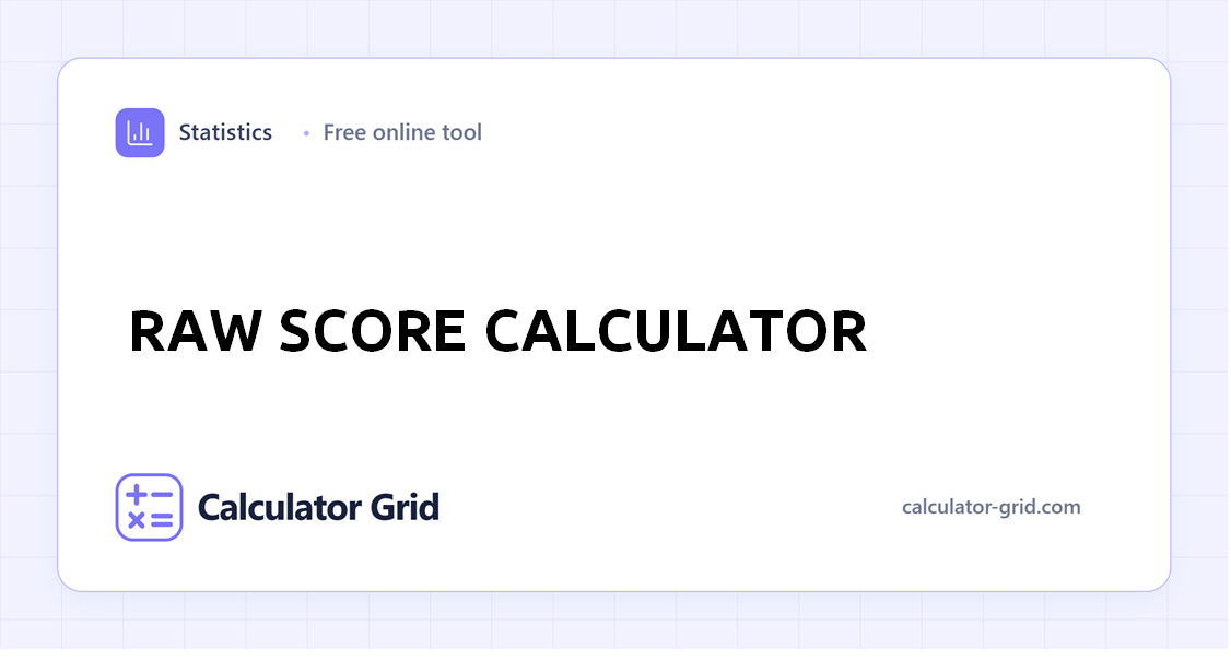 Raw Score Calculator