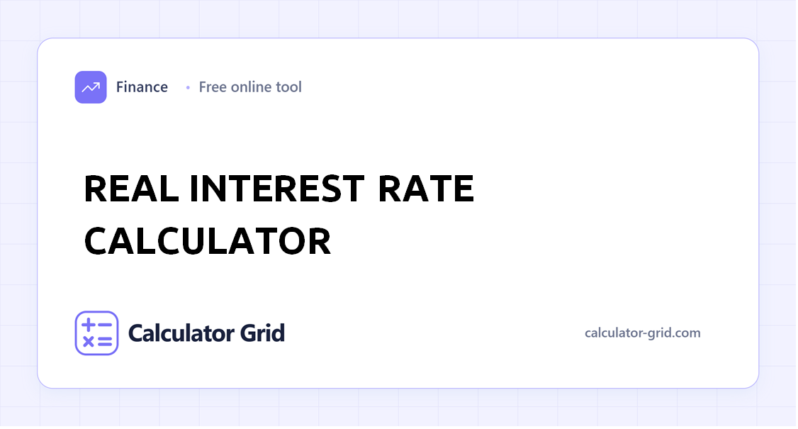 Real Interest Rate Calculator
