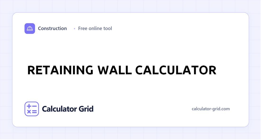 Retaining Wall Calculator