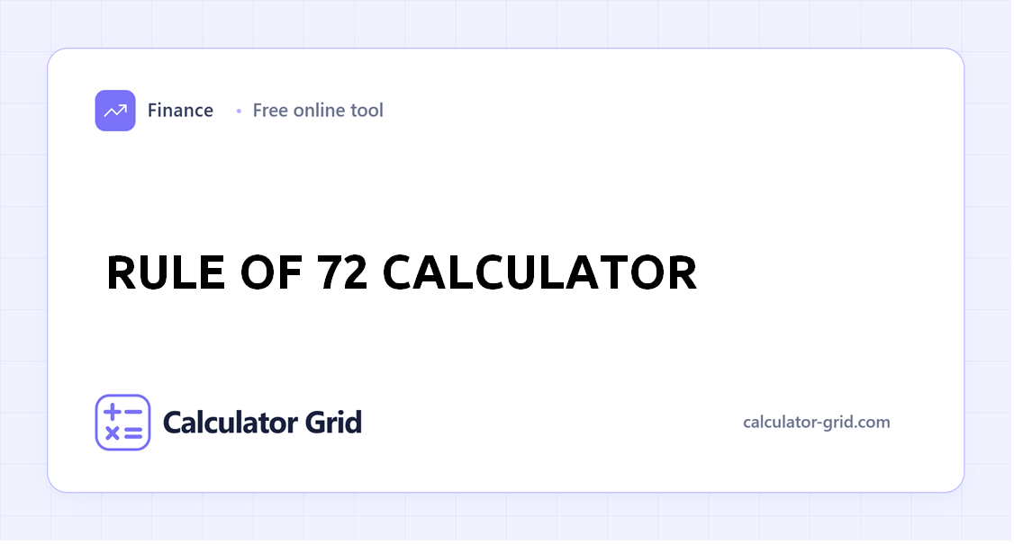 Rule of 72 Calculator