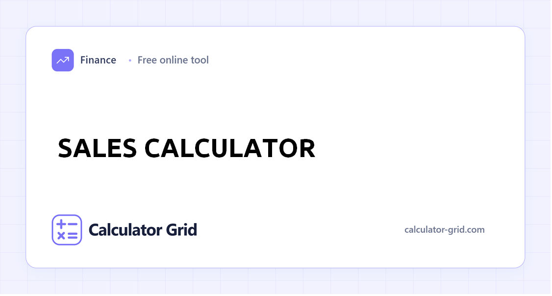 Sales Calculator