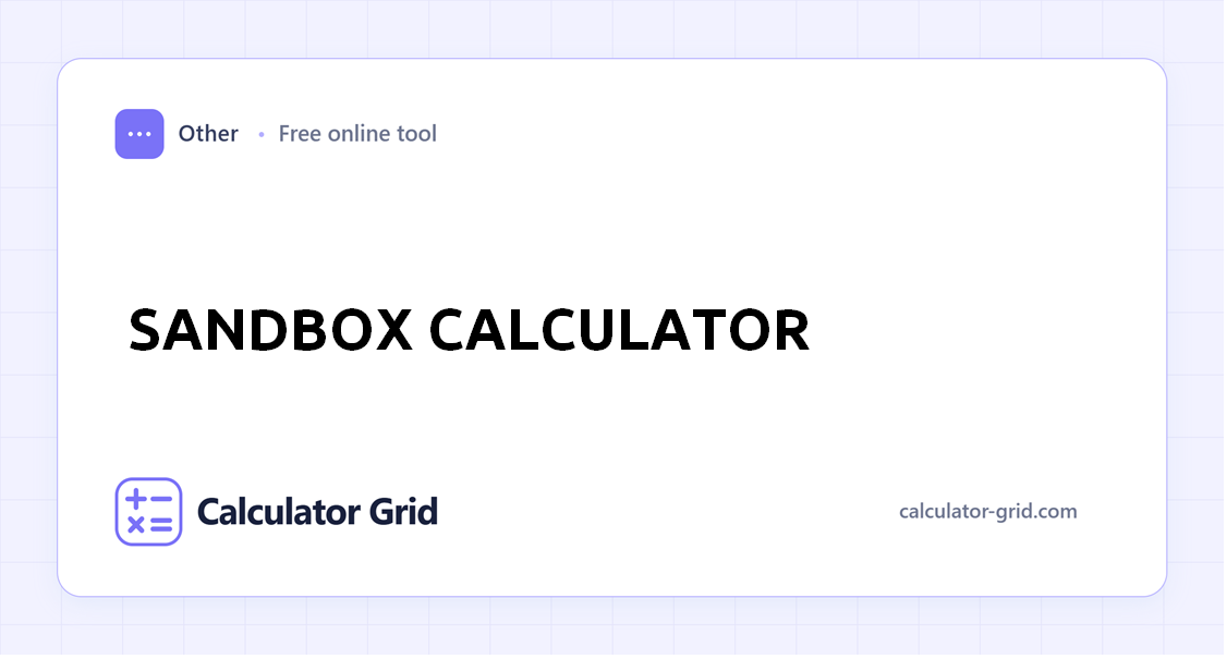 Sandbox Calculator