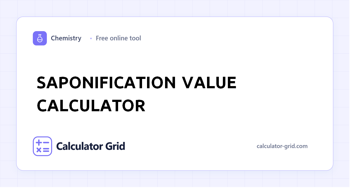 Saponification Value Calculator