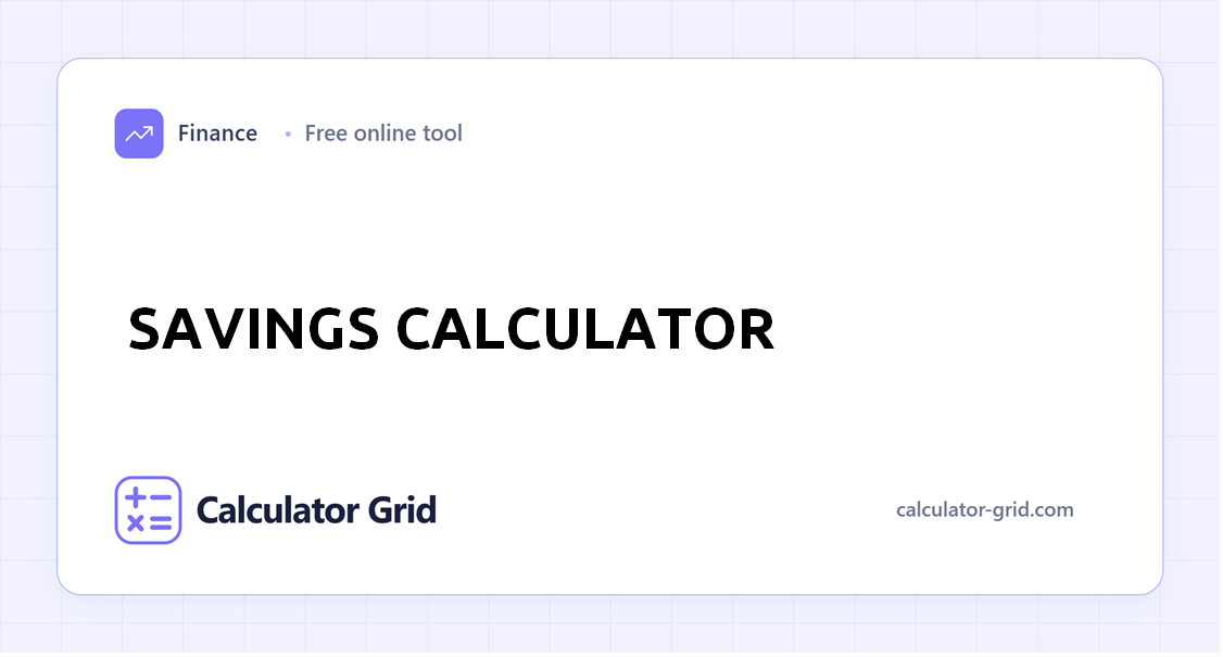 Savings Calculator