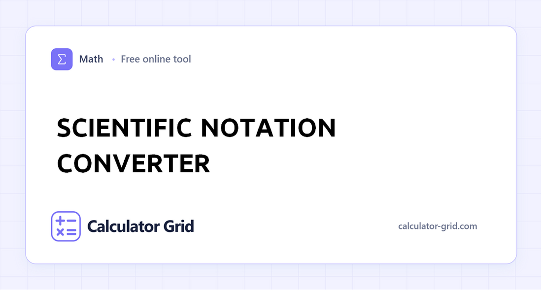 Scientific Notation Converter