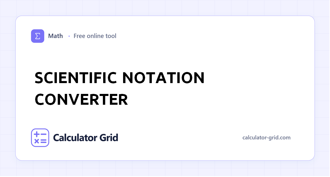 Scientific Notation Converter