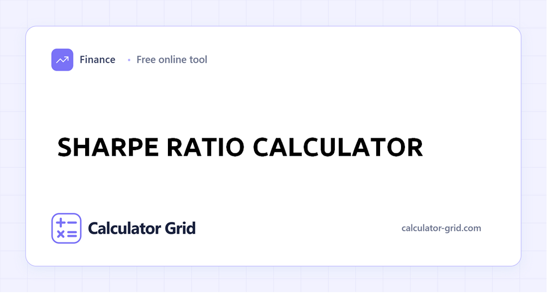 Sharpe Ratio Calculator