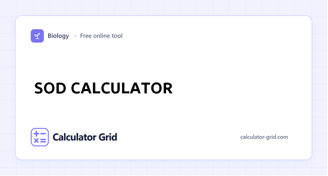 Sod Calculator