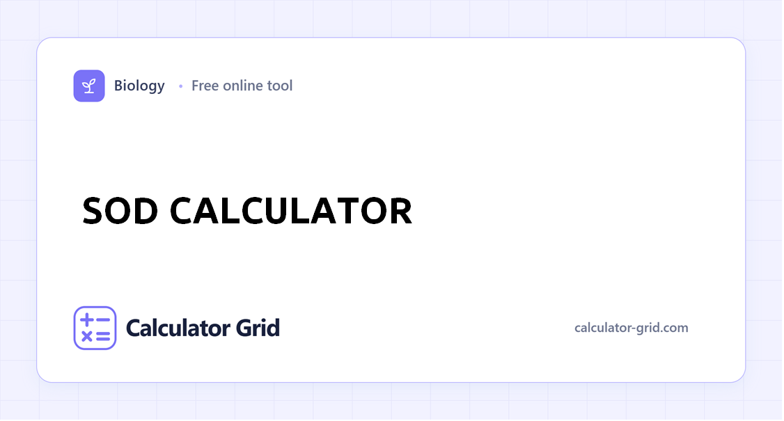 Sod Calculator