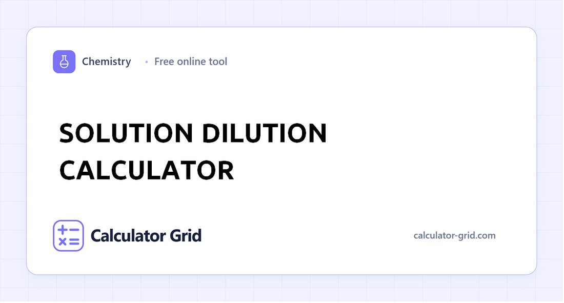 Solution Dilution Calculator