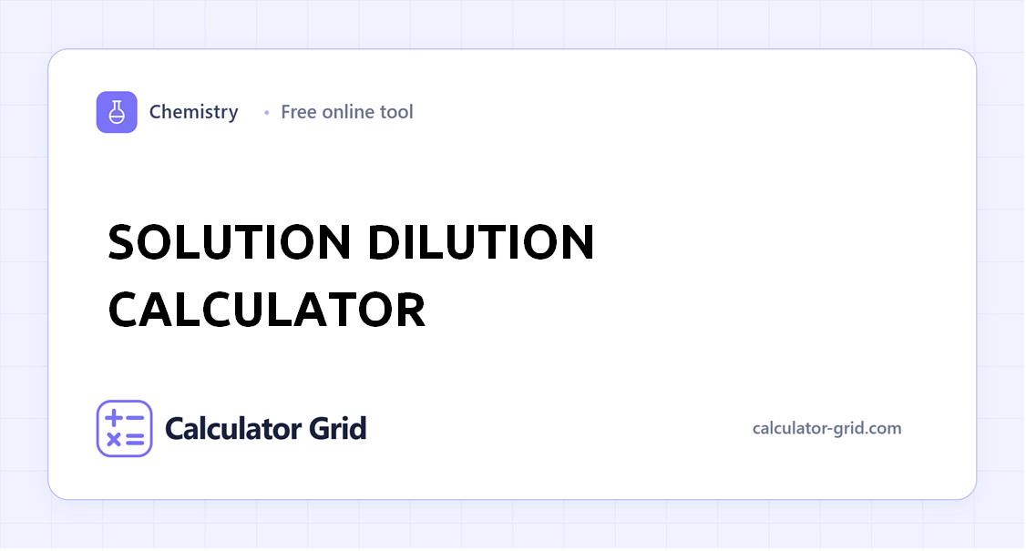 Solution Dilution Calculator