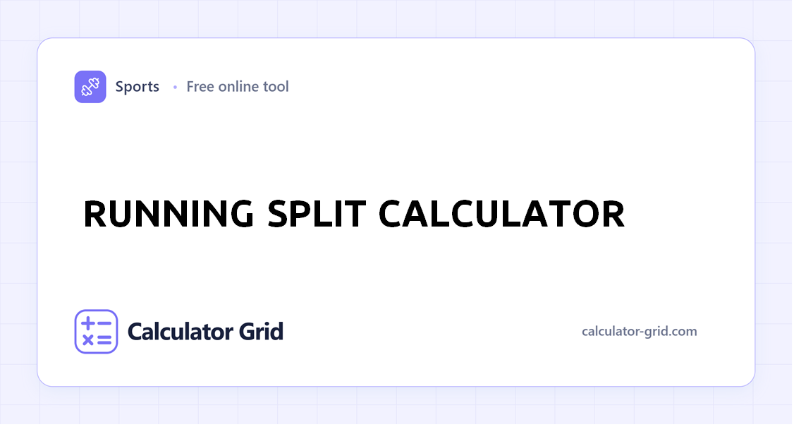 Running Split Calculator