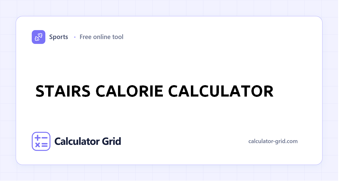 Stairs Calorie Calculator