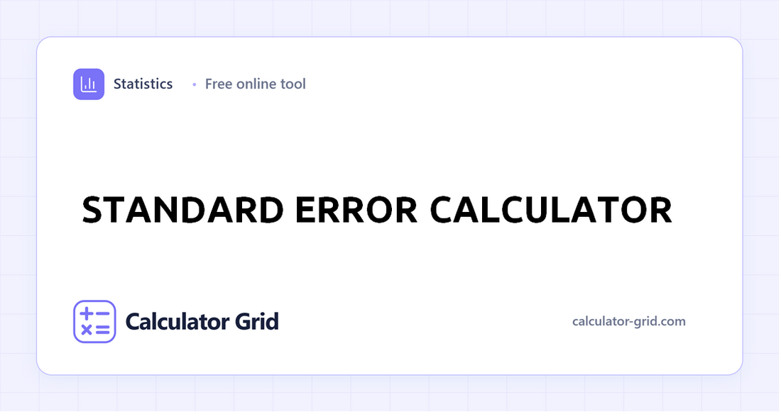 Standard Error Calculator