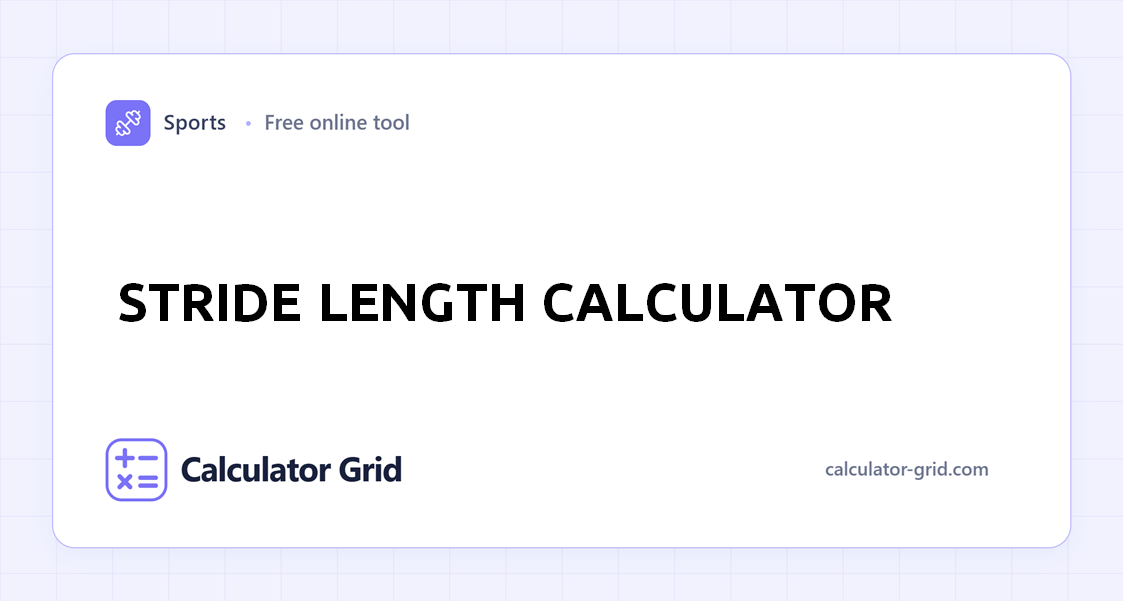 Stride Length Calculator