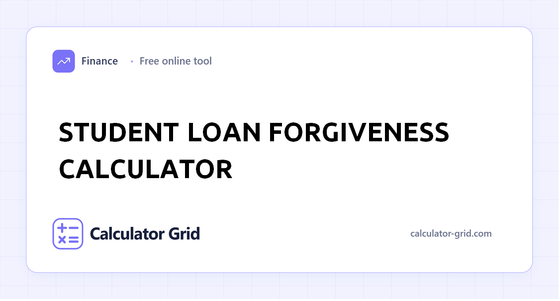 Student Loan Forgiveness Calculator