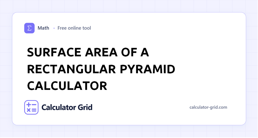 Surface Area of a Rectangular Pyramid Calculator