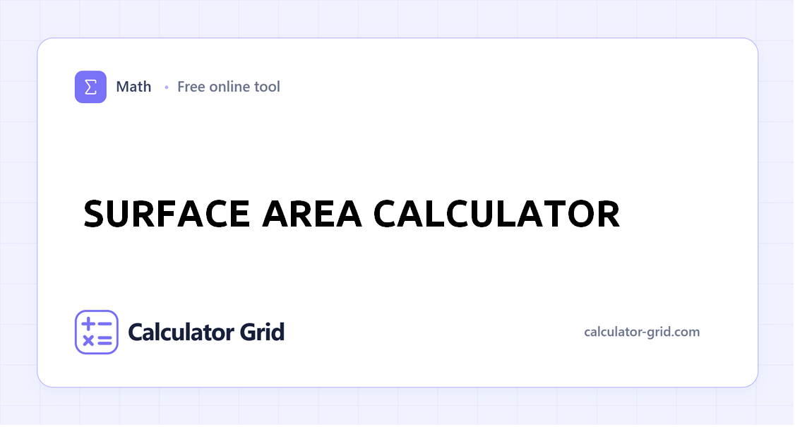 Surface Area Calculator