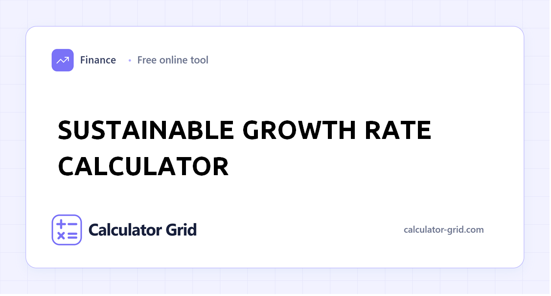 Sustainable Growth Rate Calculator