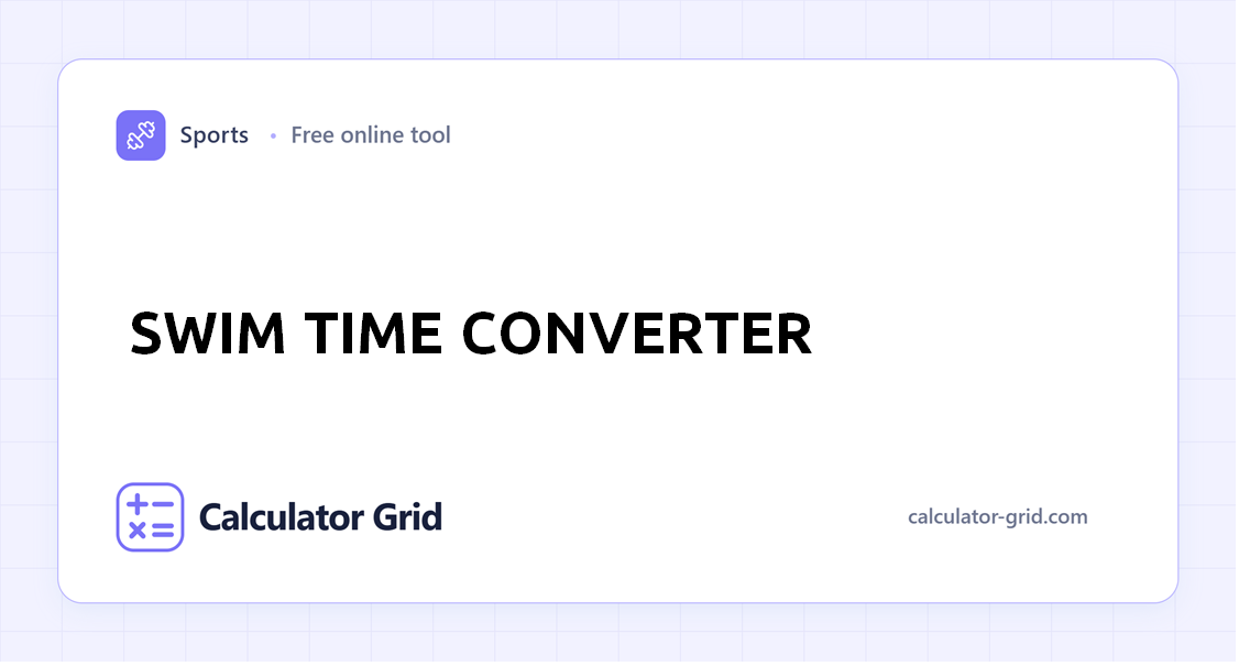 Swim Time Converter