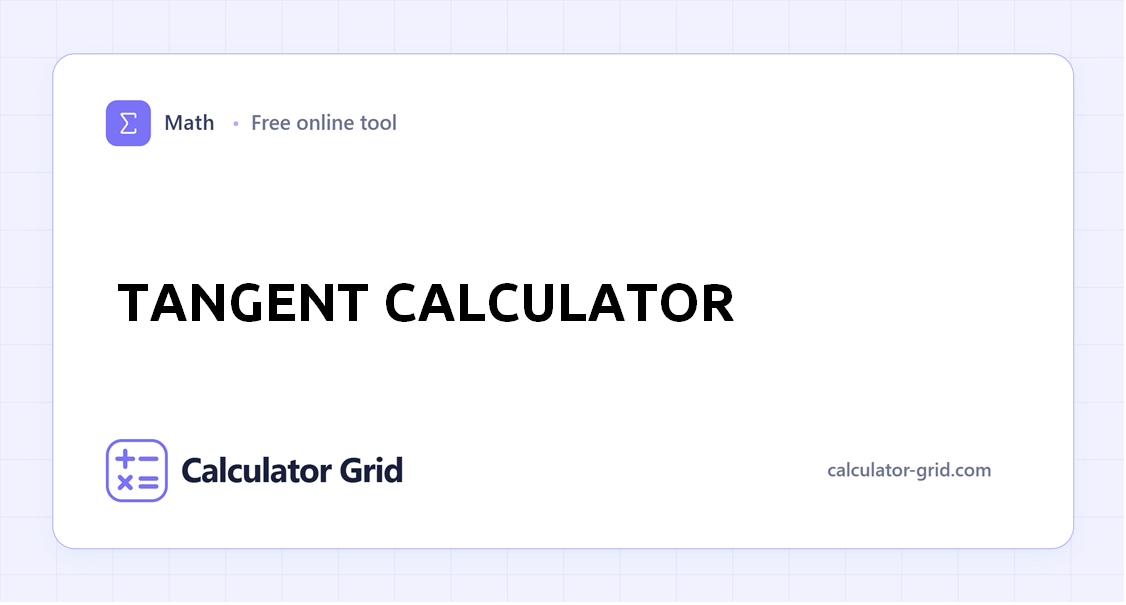 Tangent Calculator