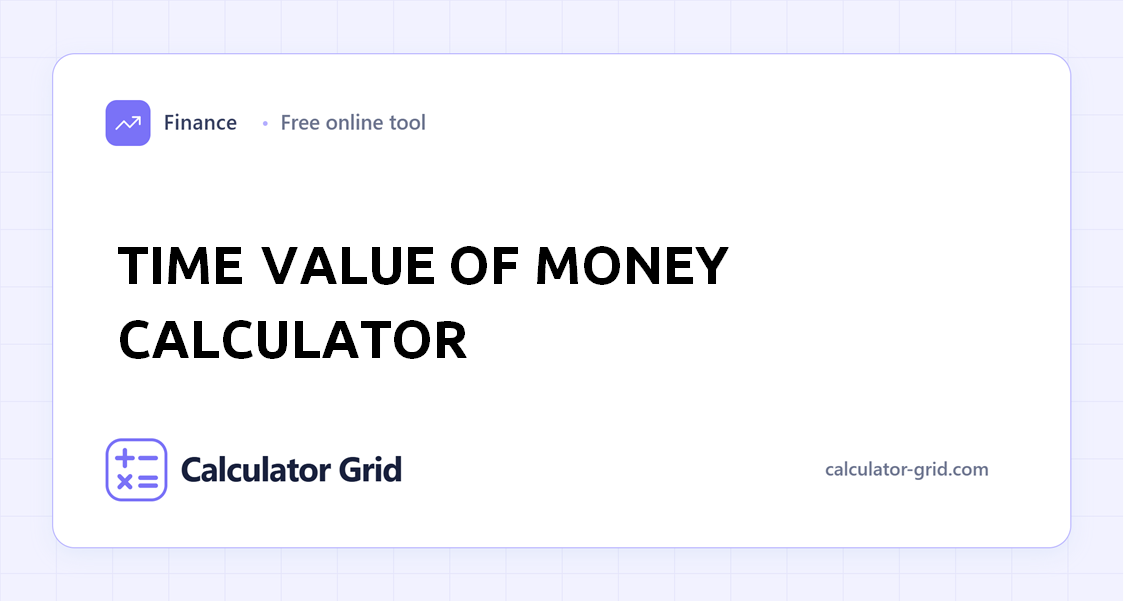 Time Value of Money Calculator